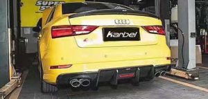 ดิฟฟิวเซอร์ Carbon Fiber Audi S3 A3 S-line 8.5V Sedan ทรง Karbel V2 S-Line ปี 2017-2020