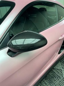 สเกิร์ตข้าง Carbon Fiber Porsche 718 Cayman / Boxster / GTS / GT4 / Spyder ทรง TAKD V2
