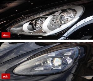 ไฟหน้า LED ทรง 2023 PDLS สำหรับ Porsche Cayenne โฉม 958.1 ปี 2011-2014
