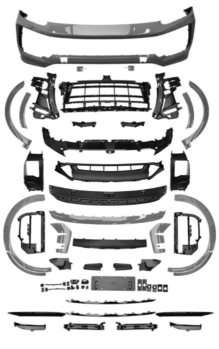 ชุดแต่งรอบคัน บอดี้คิท ทรง 2025 Turbo GT (ชุดเล็ก Simple) สำหรับ Porsche Cayenne โฉม 9Y0.1 ปี 2018-2023 แปลงหน้าเป็นทรง 9Y0.2