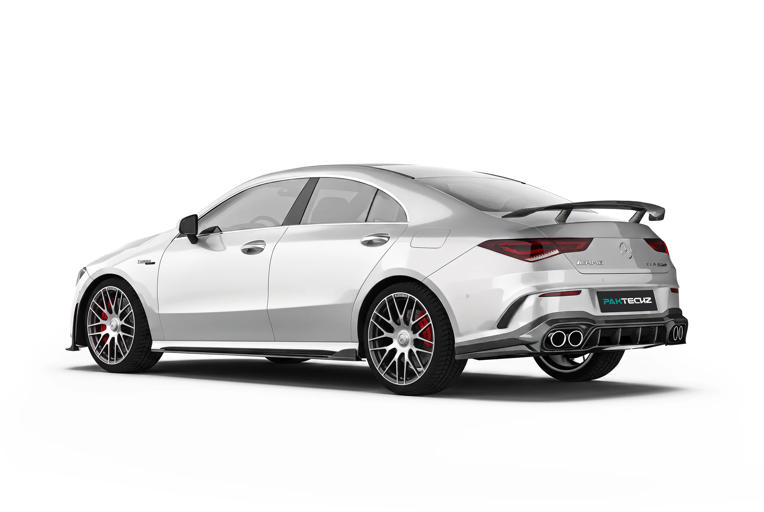ดิฟฟิวเซอร์และสปอยเลอร์คาร์บอนไฟเบอร์ PAKTECHZ สำหรับ Benz CLA W118 C118
