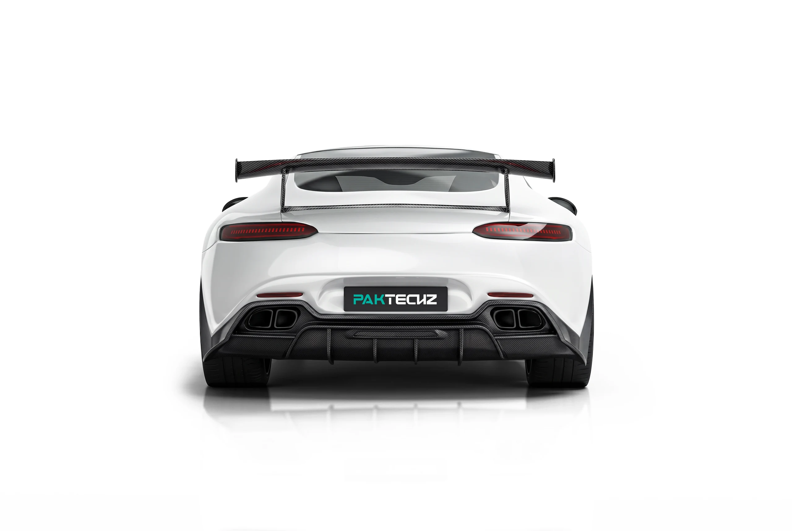 สเกิร์ตข้างคาร์บอนไฟเบอร์ PAKTECHZ แบบที่ 1 สำหรับ Benz AMG GT GTS C190