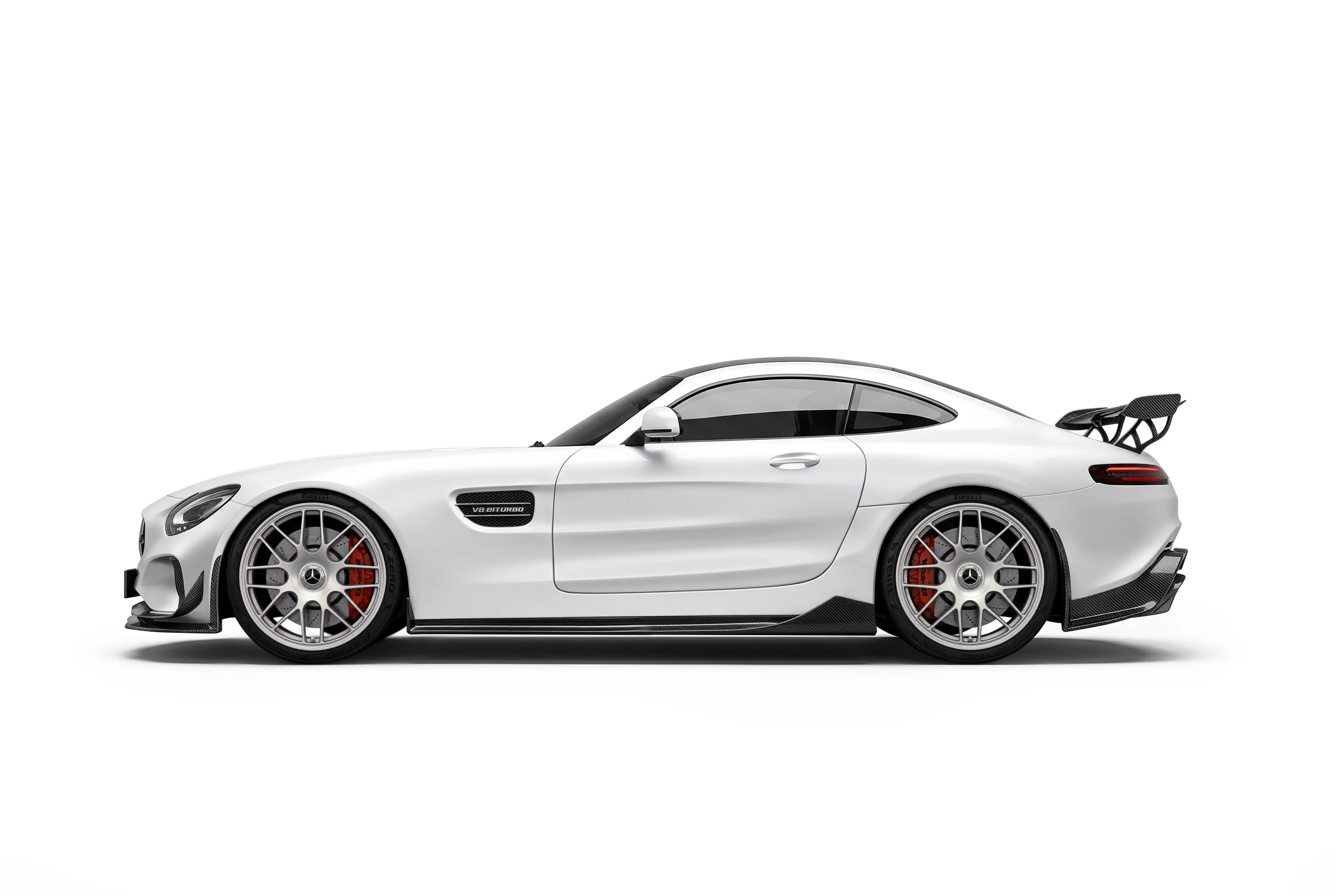 ดิฟฟิวเซอร์และสปอยเลอร์คาร์บอนไฟเบอร์ PAKTECHZ แบบที่ 1 สำหรับ Benz AMG GT GTS C190
