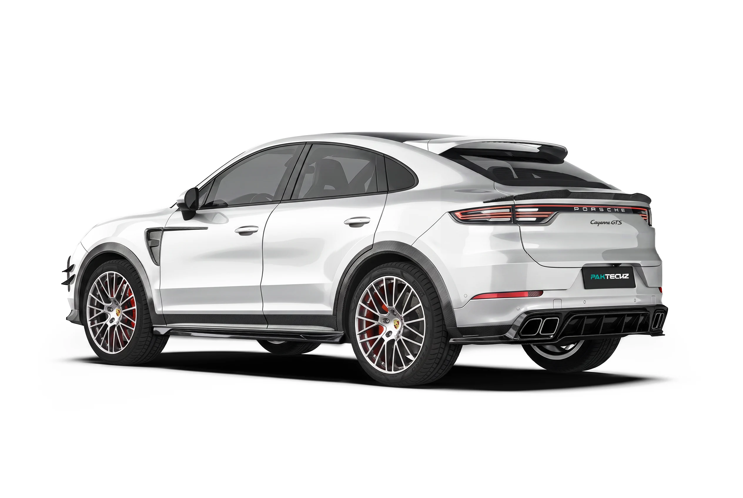 ดิฟฟิวเซอร์และสปอยเลอร์หลังคาร์บอนไฟเบอร์ PAKTECHZ สำหรับ Porsche Cayenne