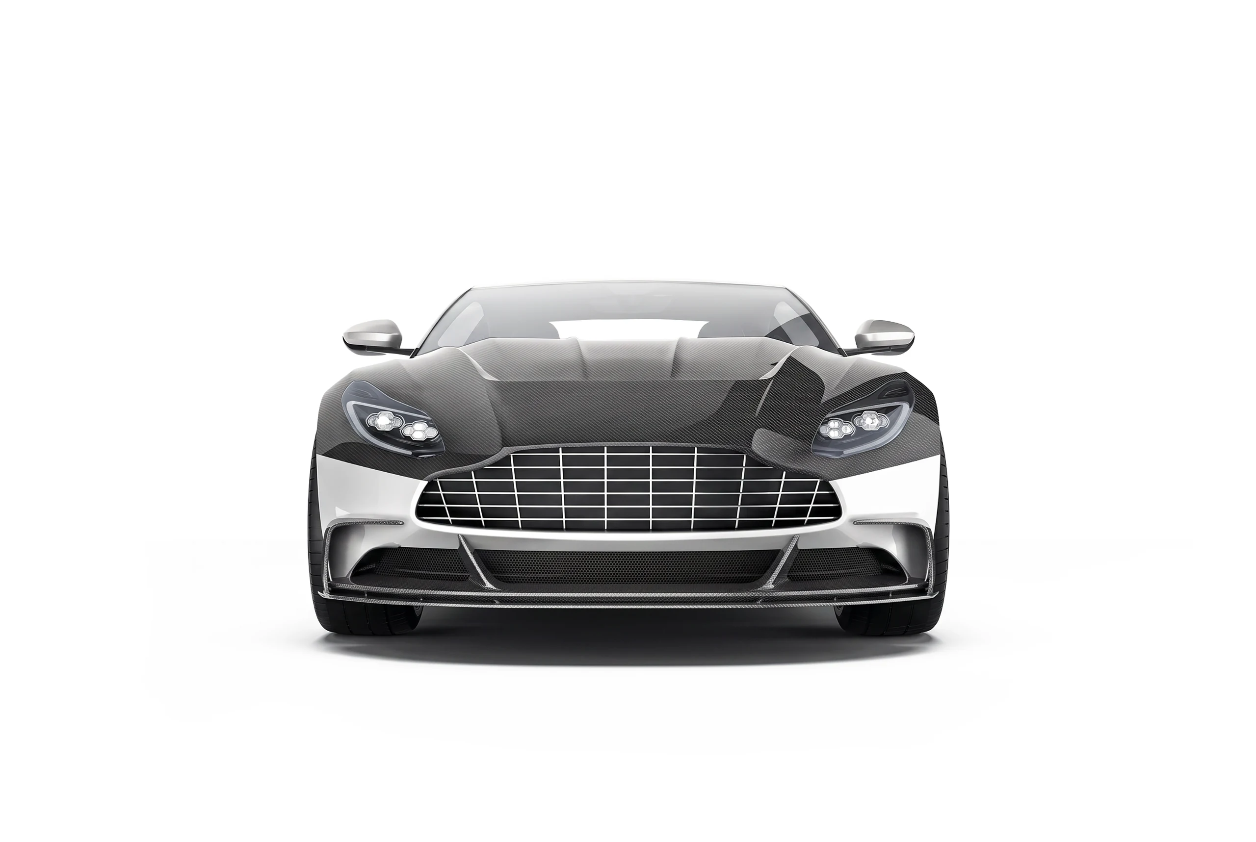 ลิ้นหน้าและสเกิร์ตข้างคาร์บอนไฟเบอร์ PAKTECHZ สำหรับ Aston Martin DB11