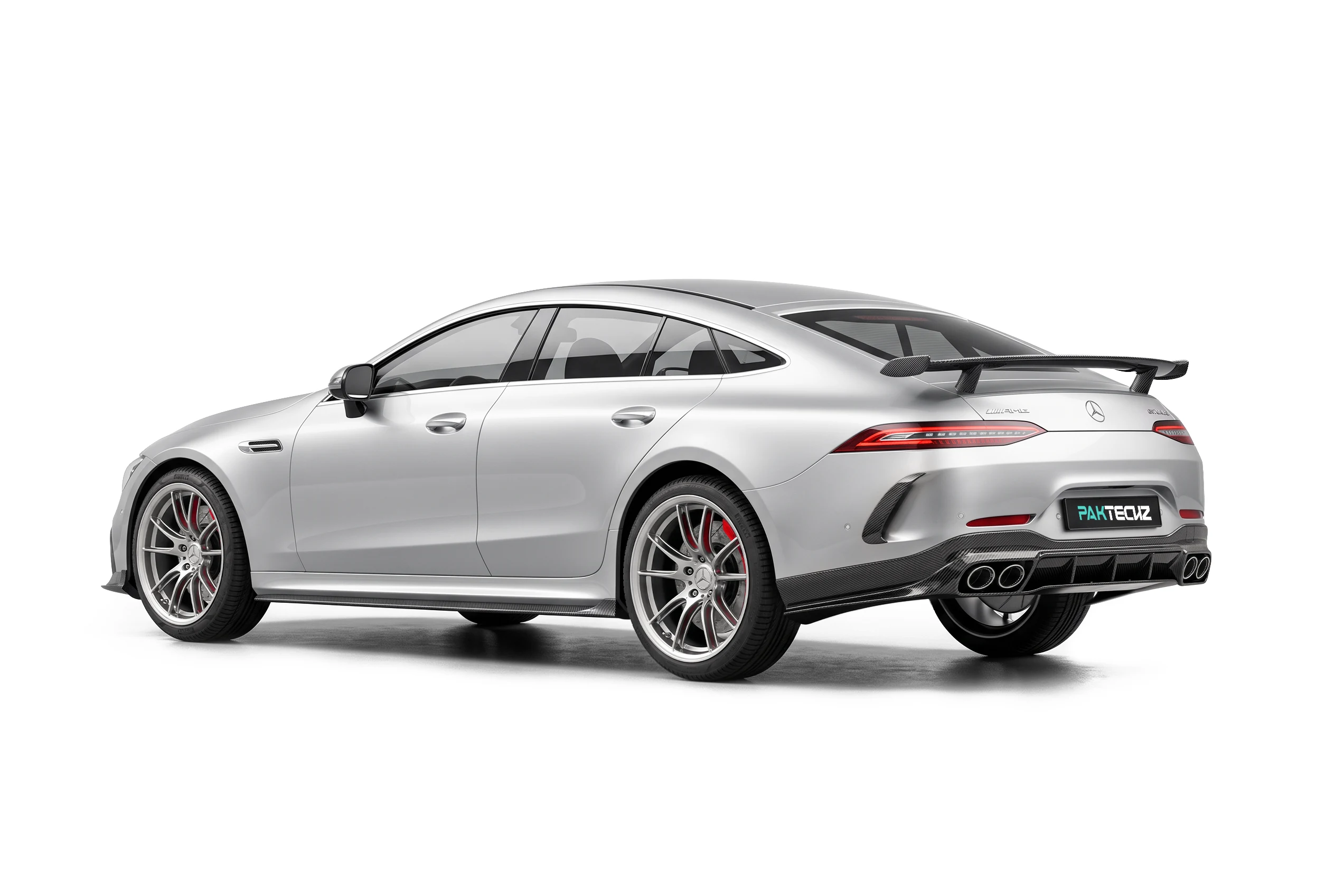 มุมท้าย Mercedes-AMG GT53 พร้อมดิฟฟิวเซอร์คาร์บอนไฟเบอร์ PAKTECHZ
