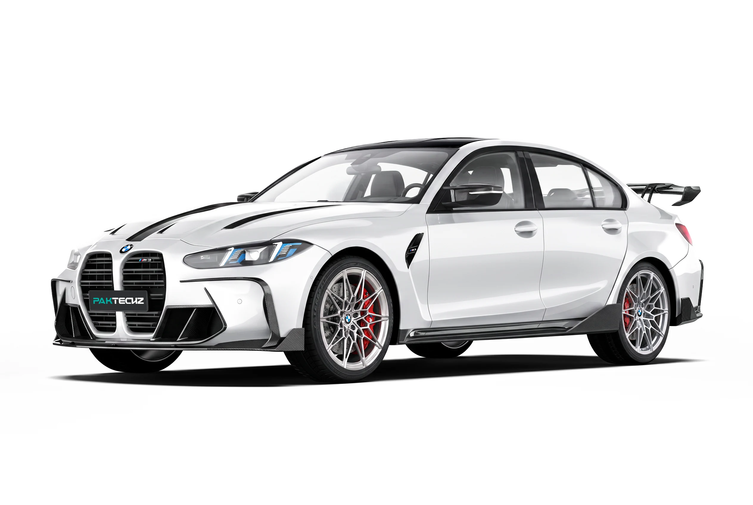 BMW M3 G80 ติดตั้งชุดแต่งคาร์บอนไฟเบอร์รอบคัน PAKTECHZ