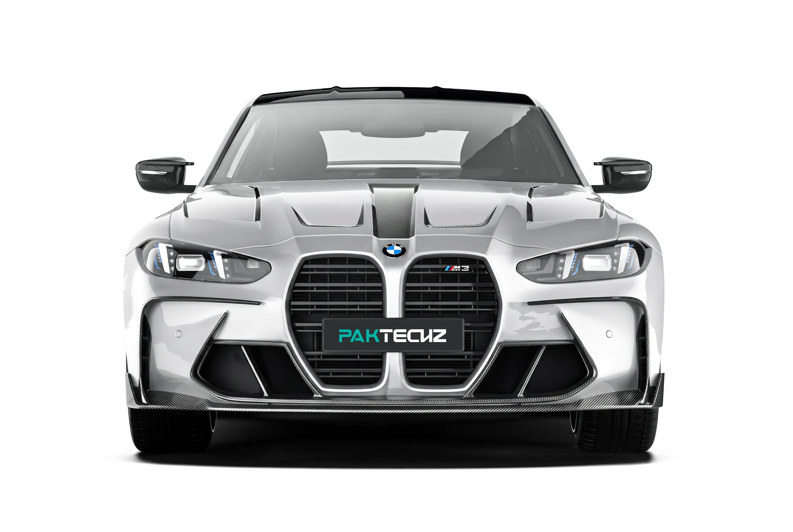 ลิ้นหน้าคาร์บอนไฟเบอร์ PAKTECHZ สำหรับ BMW M3 G80
