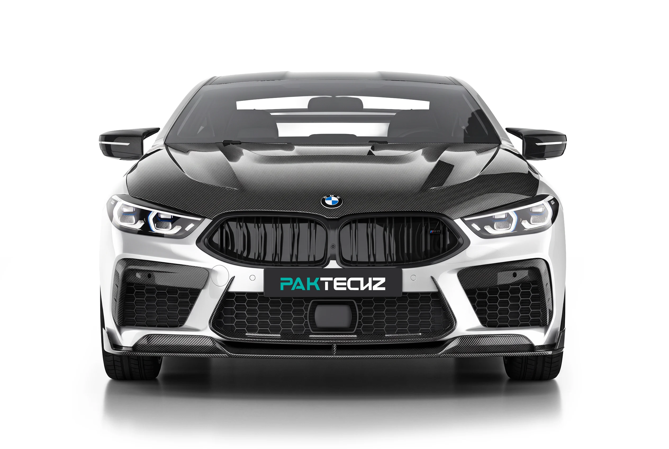 ลิ้นหน้าคาร์บอนไฟเบอร์ PAKTECHZ สำหรับ BMW M8 F91 F92 F93