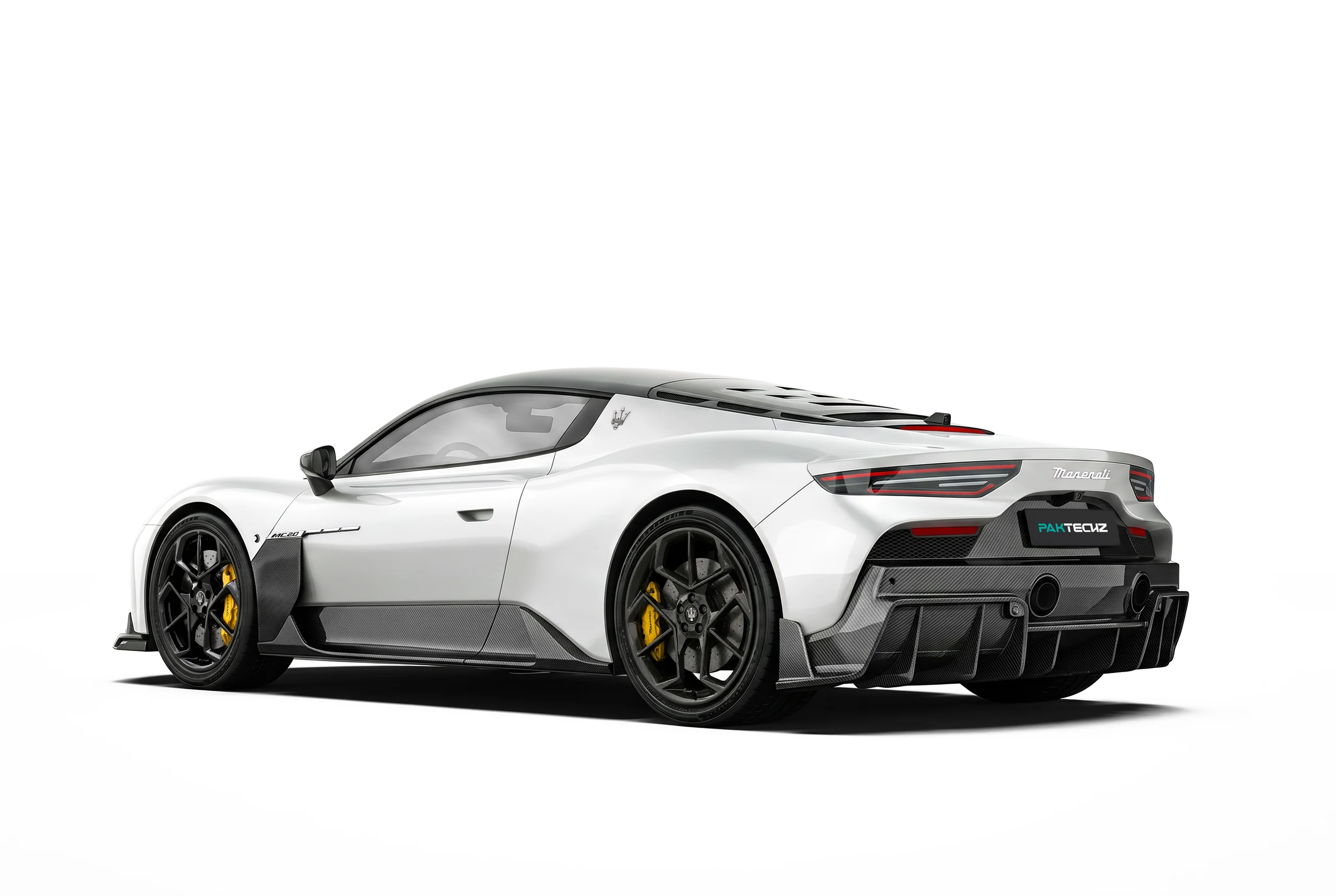 ดิฟฟิวเซอร์และสปอยเลอร์หลังคาร์บอนไฟเบอร์ PAKTECHZ สำหรับ Maserati MC20