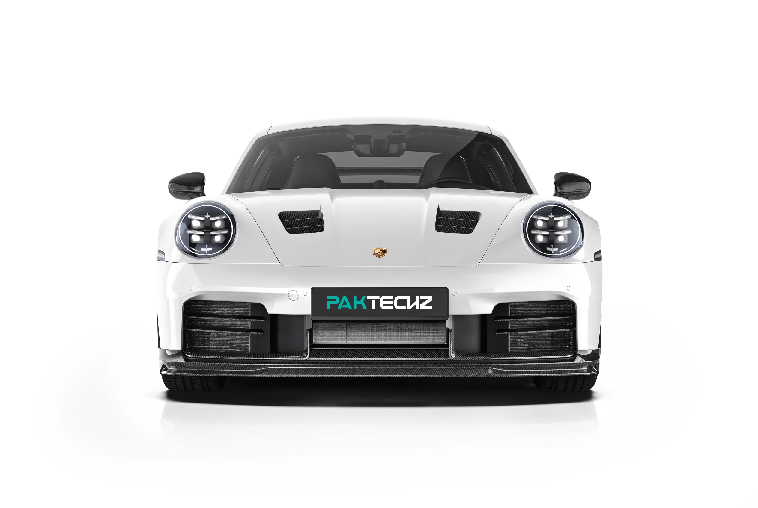 ลิ้นหน้าคาร์บอนไฟเบอร์ PAKTECHZ สำหรับ Porsche 911 992.2