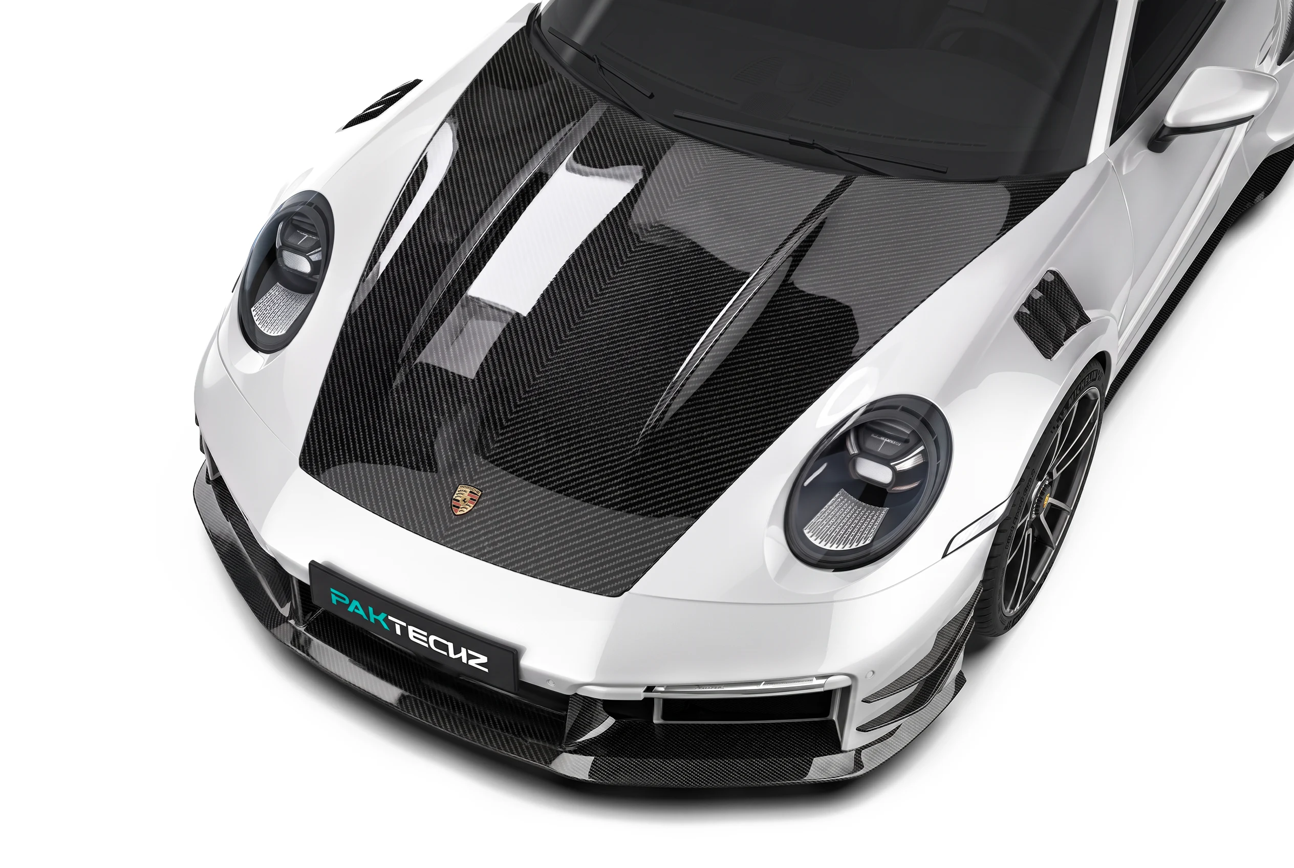 ชุดแต่งคาร์บอนไฟเบอร์รอบคัน PAKTECHZ สำหรับ Porsche 911 992 Turbo S