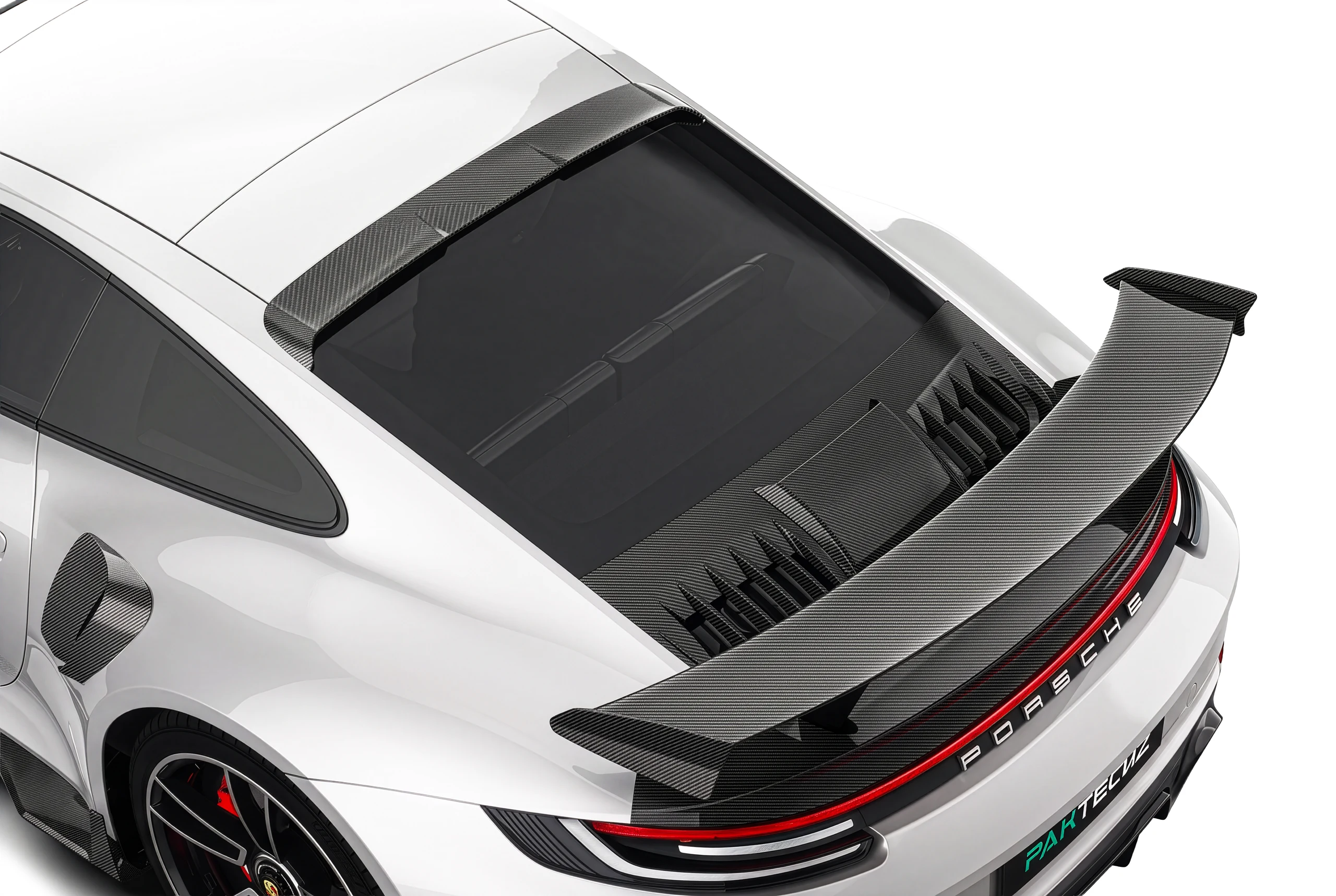 รายละเอียดงานคาร์บอนไฟเบอร์ PAKTECHZ บน Porsche 992 Turbo S