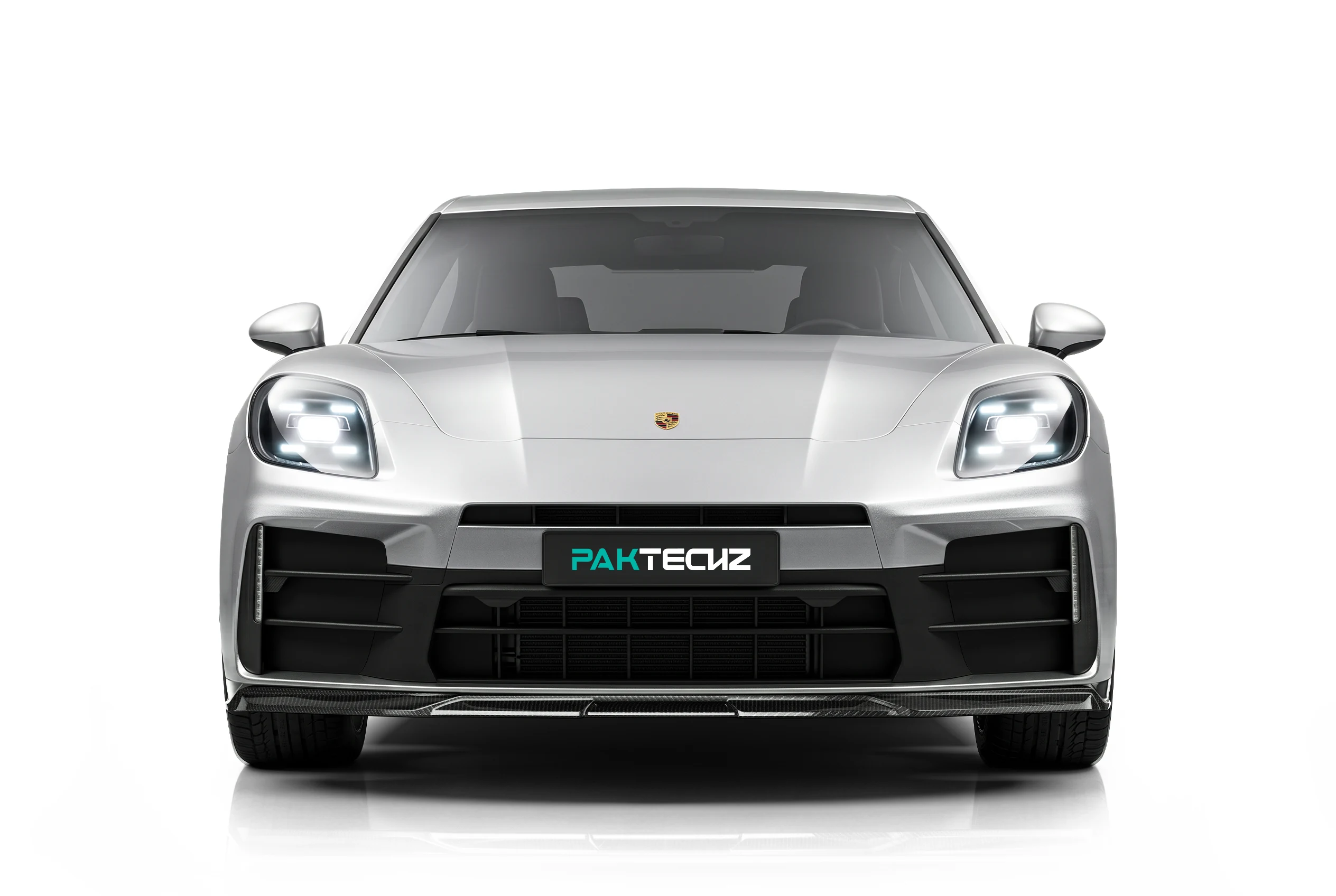 สปลิตเตอร์หน้าคาร์บอนไฟเบอร์ PAKTECHZ สำหรับ Porsche Panamera 2024
