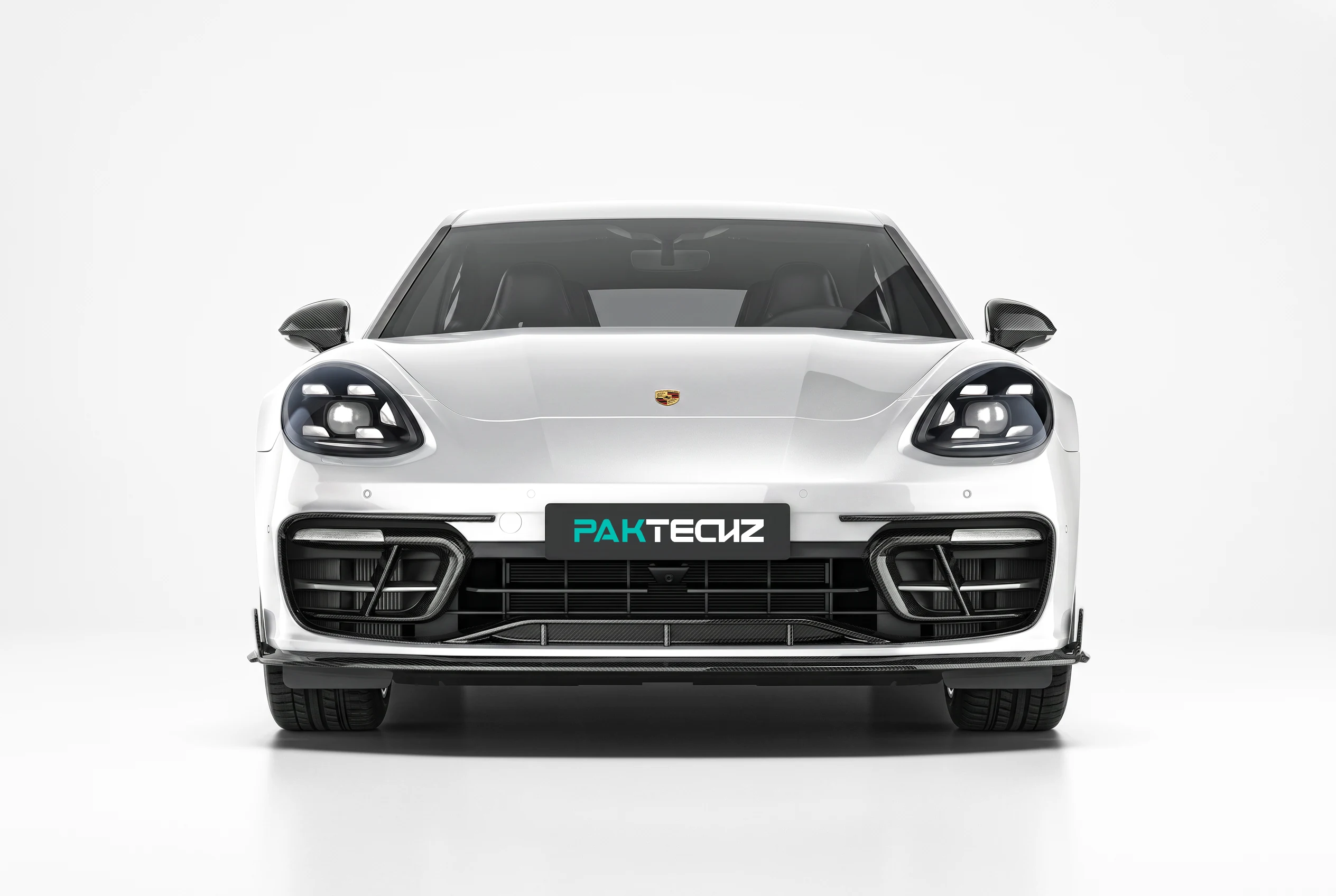 สปลิตเตอร์หน้าคาร์บอนไฟเบอร์ PAKTECHZ สำหรับ Porsche Panamera 971