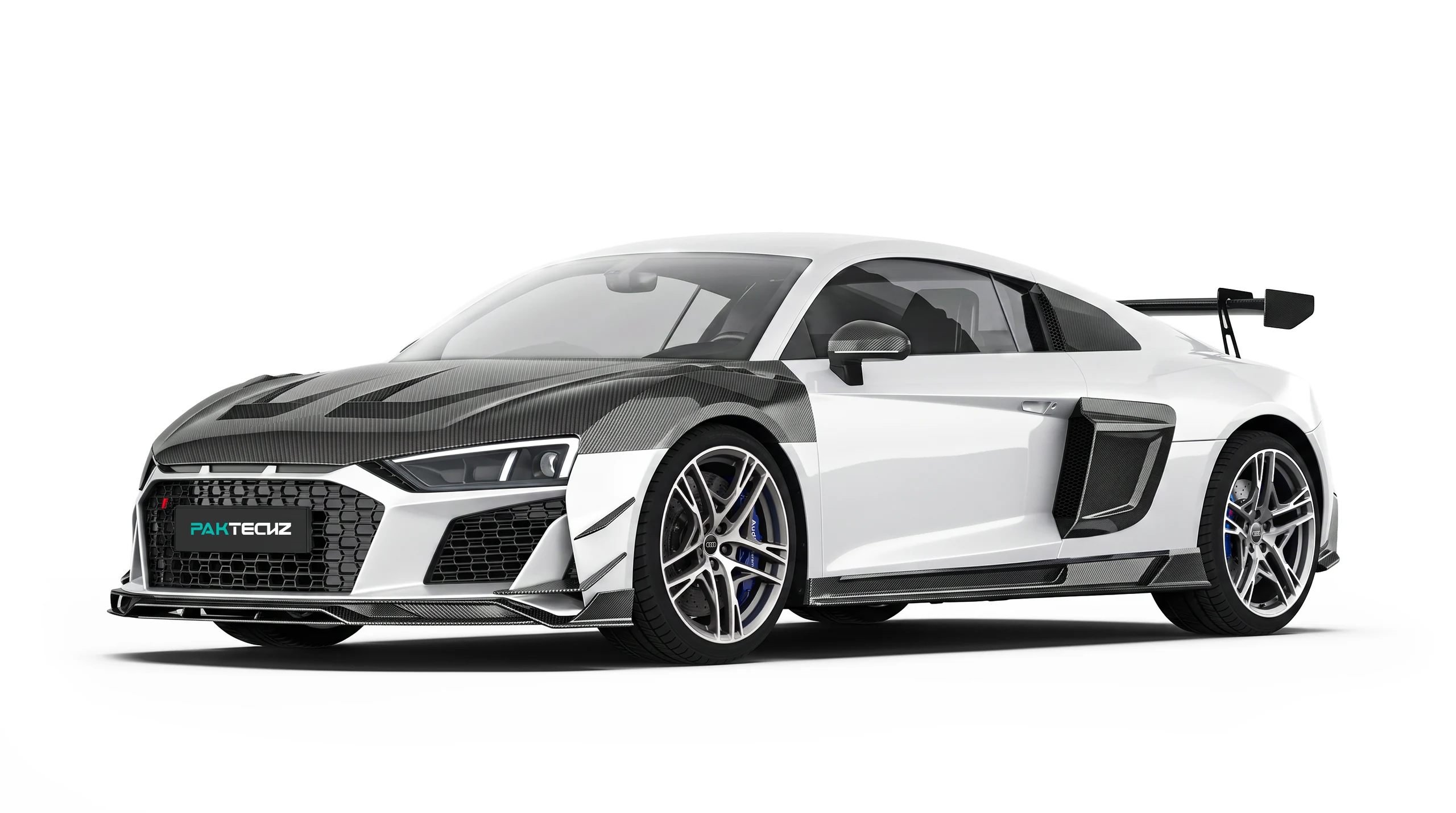 Audi R8 ติดตั้งชุดแต่งคาร์บอนไฟเบอร์รอบคัน PAKTECHZ