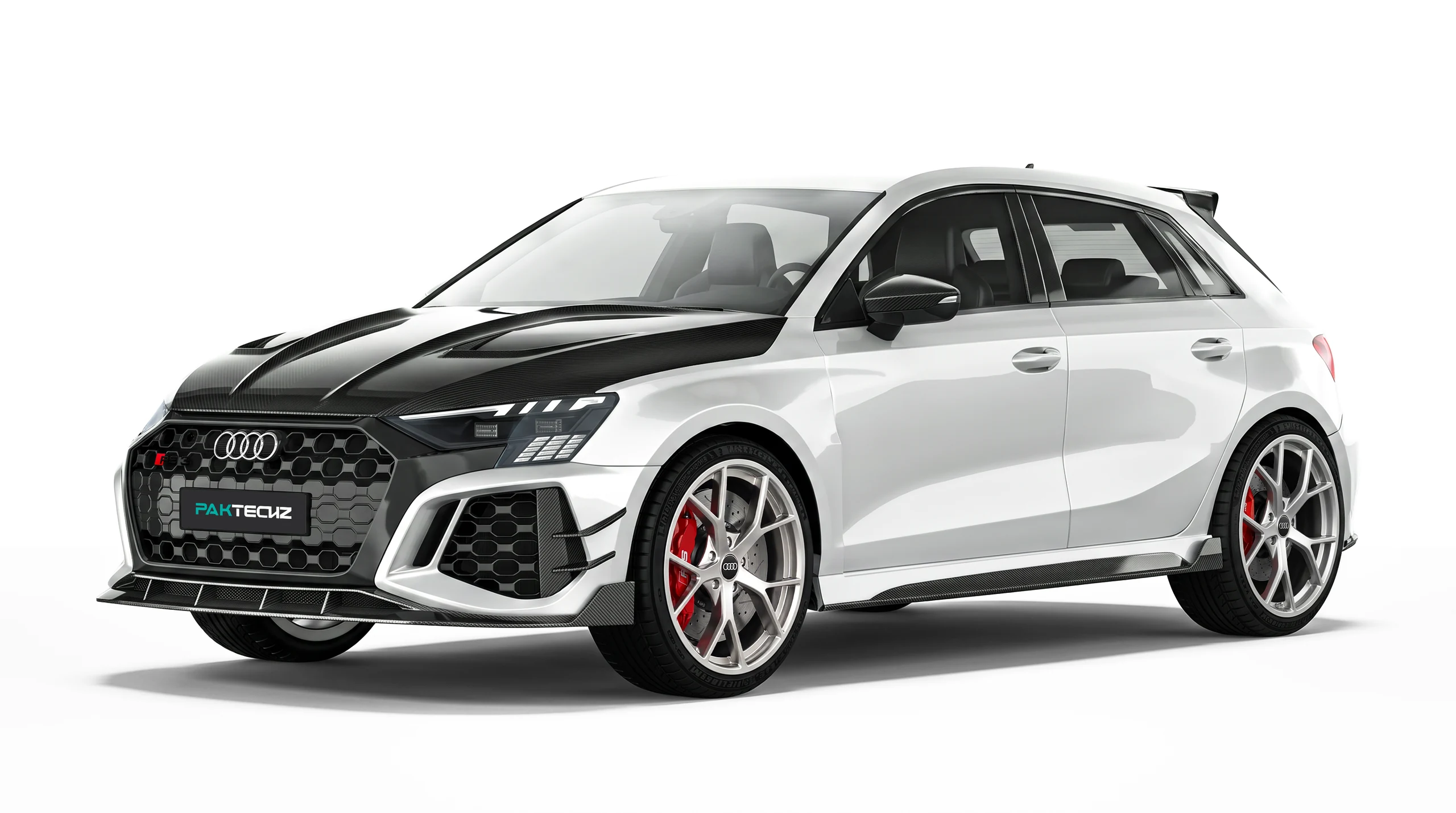Audi RS3 8Y ติดตั้งชุดแต่งคาร์บอนไฟเบอร์รอบคัน PAKTECHZ