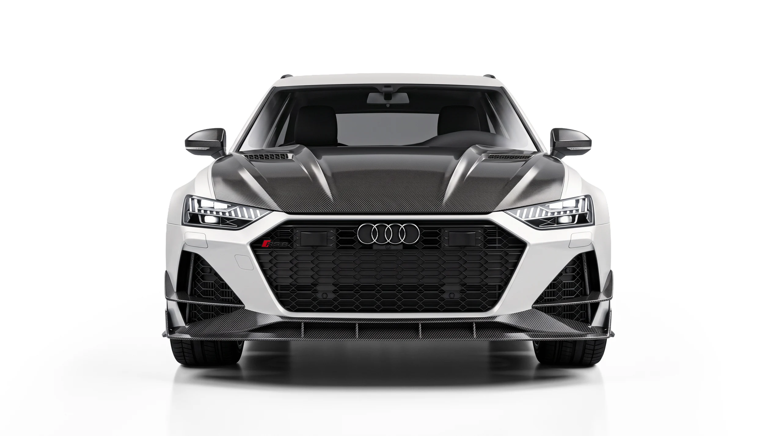 ลิ้นหน้าและคานาร์ดคาร์บอนไฟเบอร์ PAKTECHZ สำหรับ Audi RS6 C8