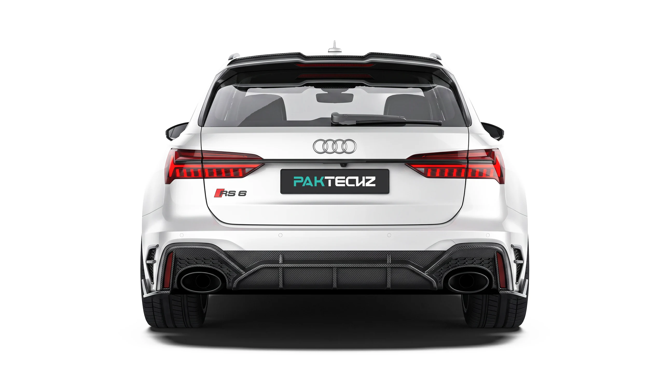 ดิฟฟิวเซอร์หลังคาร์บอนไฟเบอร์ PAKTECHZ บน Audi RS6 C8