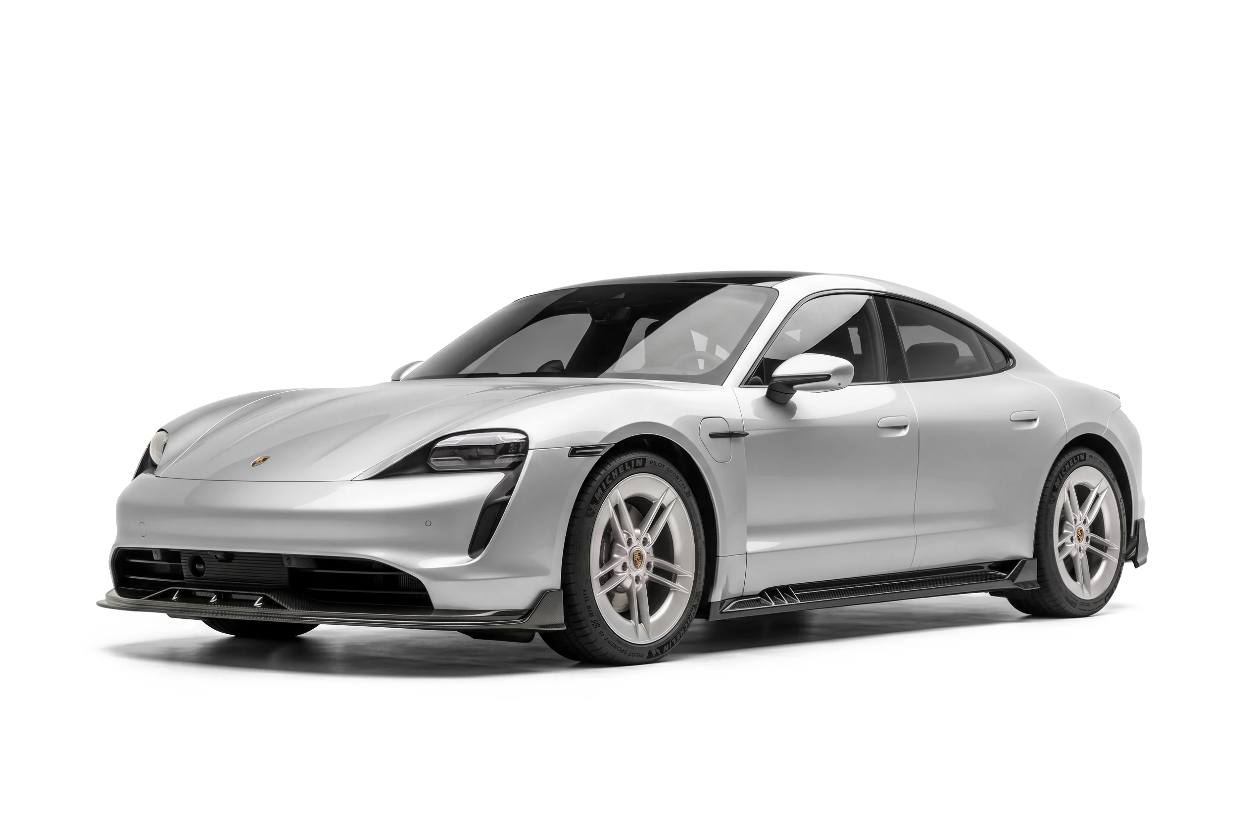 Porsche Taycan รุ่นปี 2025 ติดตั้งชุดแต่งคาร์บอนไฟเบอร์รอบคัน PAKTECHZ