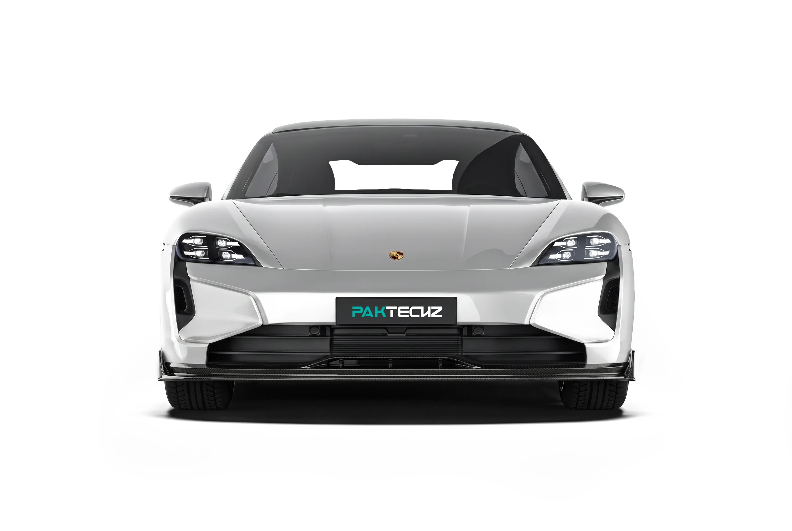 ลิ้นหน้าคาร์บอนไฟเบอร์ PAKTECHZ สำหรับ Porsche Taycan 2025