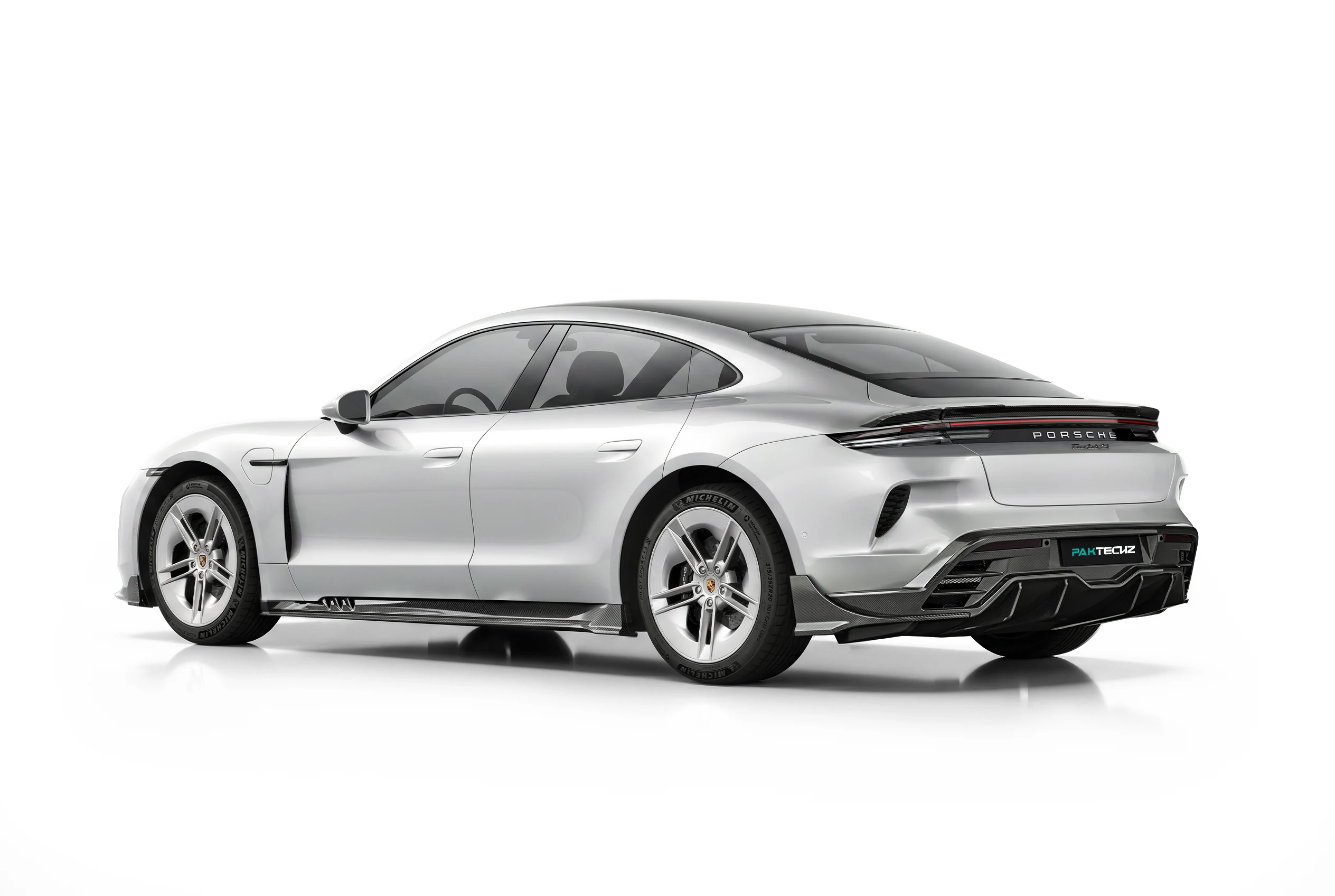 ดิฟฟิวเซอร์และสปอยเลอร์คาร์บอนไฟเบอร์ PAKTECHZ สำหรับ Porsche Taycan 2025