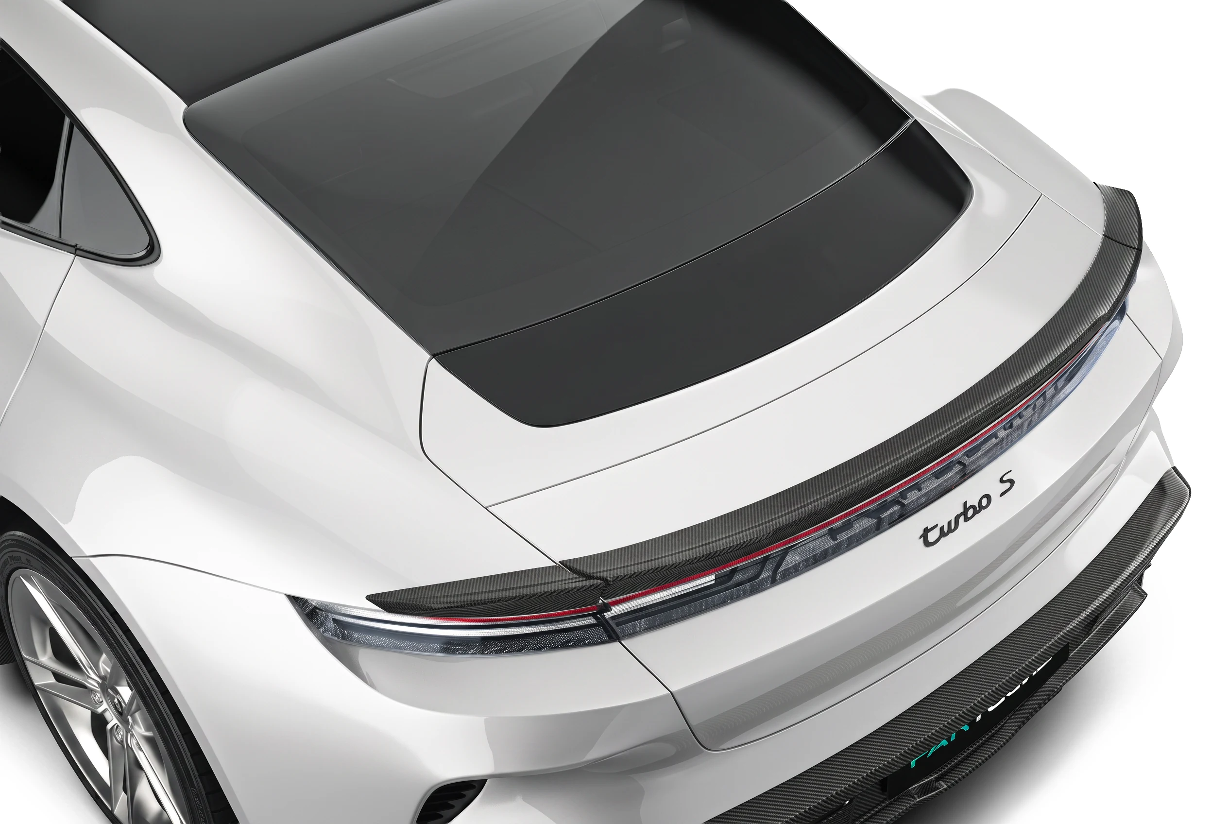 รายละเอียดงานคาร์บอนไฟเบอร์ PAKTECHZ บน Porsche Taycan 2025