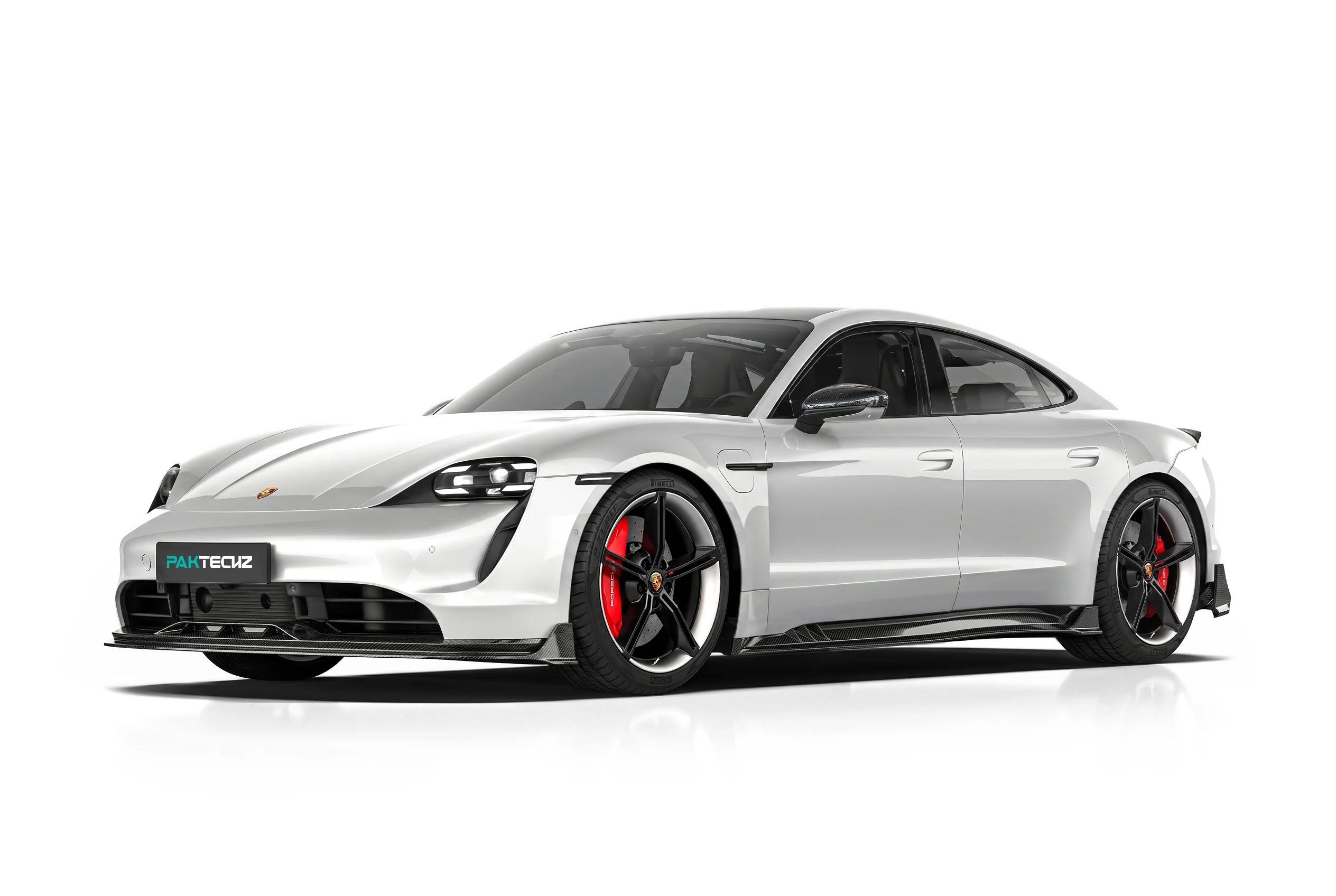 Porsche Taycan ติดตั้งชุดแต่งคาร์บอนไฟเบอร์รอบคัน PAKTECHZ