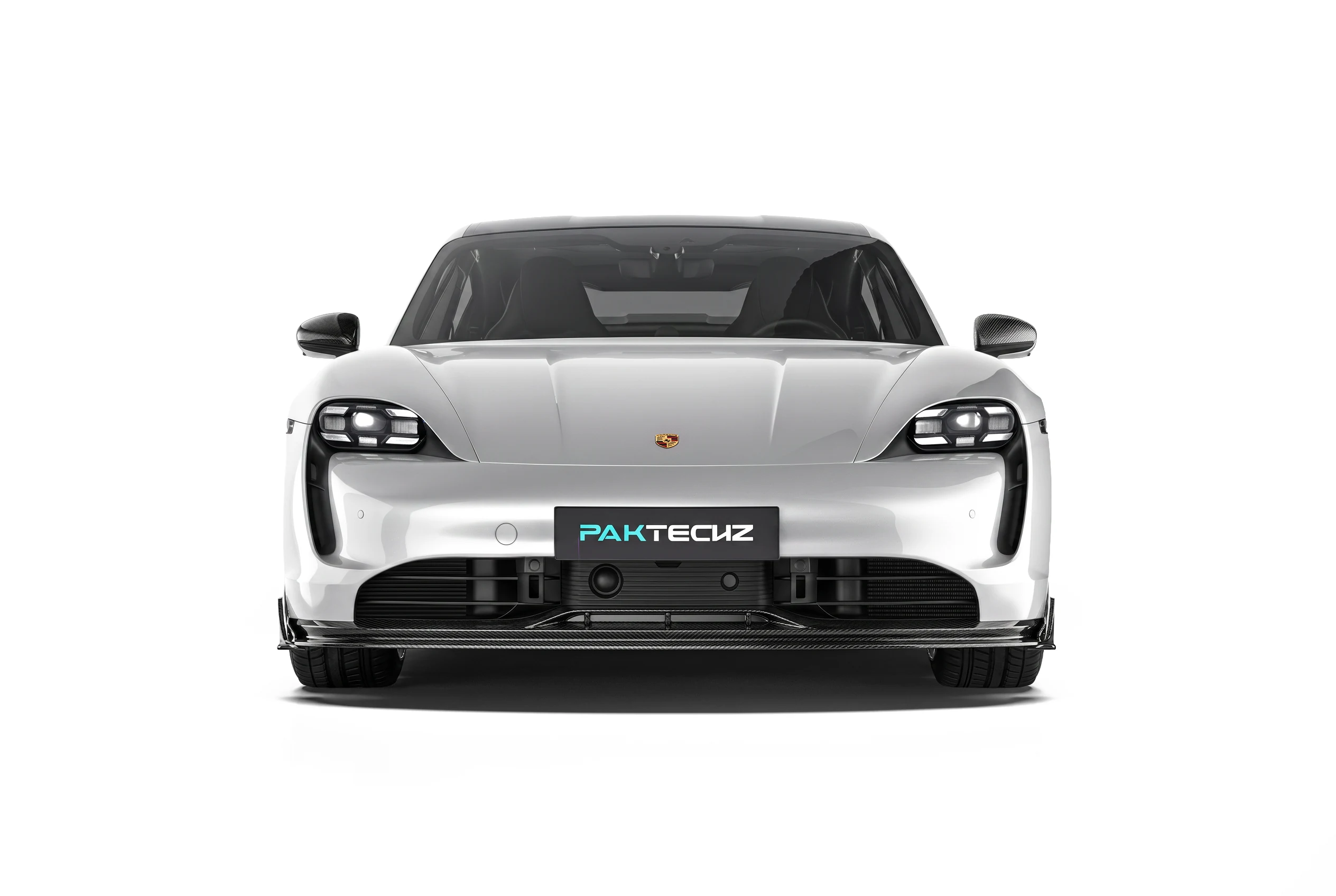 ลิ้นหน้าคาร์บอนไฟเบอร์ PAKTECHZ สำหรับ Porsche Taycan