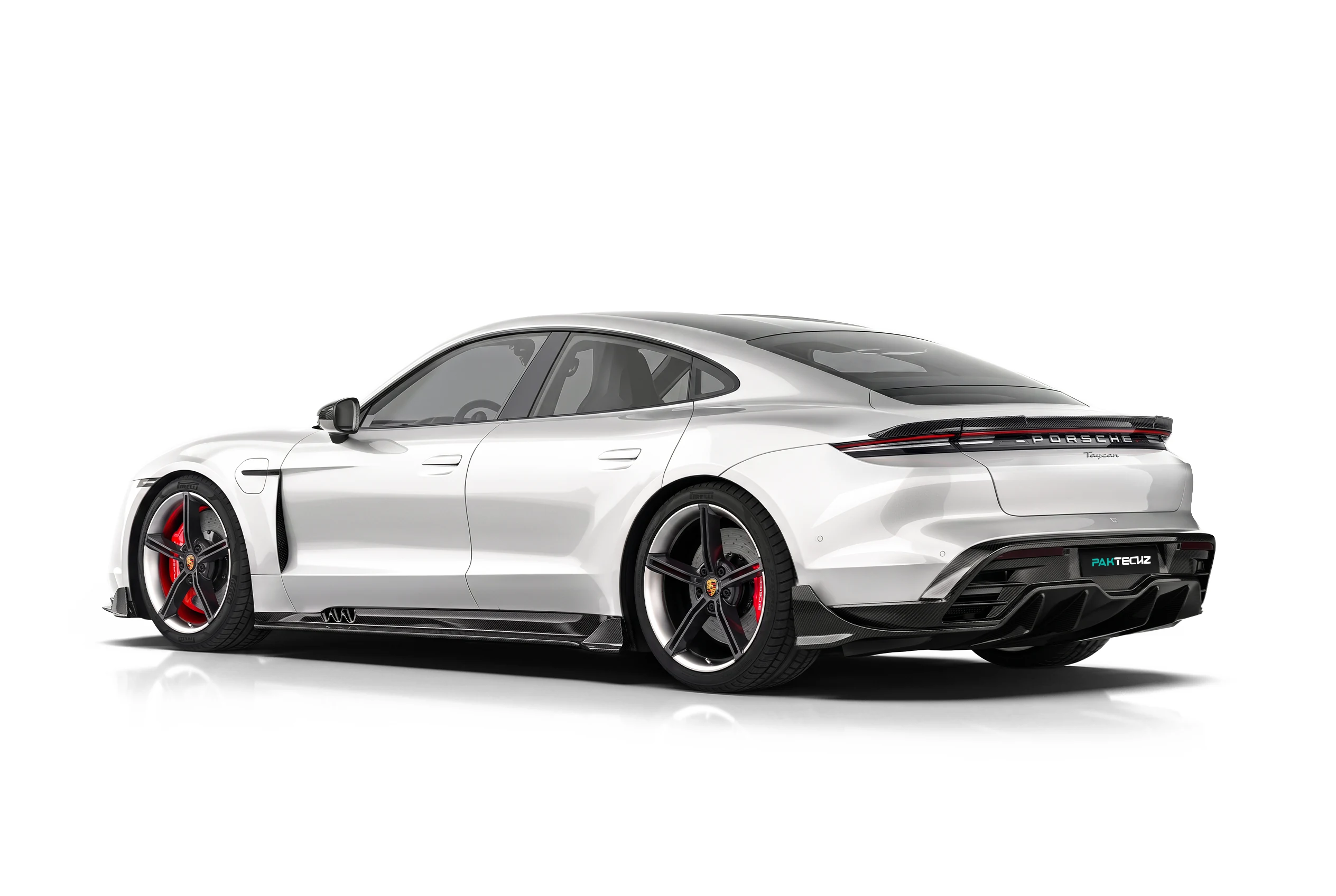 ดิฟฟิวเซอร์และสปอยเลอร์หลังคาร์บอนไฟเบอร์ PAKTECHZ สำหรับ Porsche Taycan