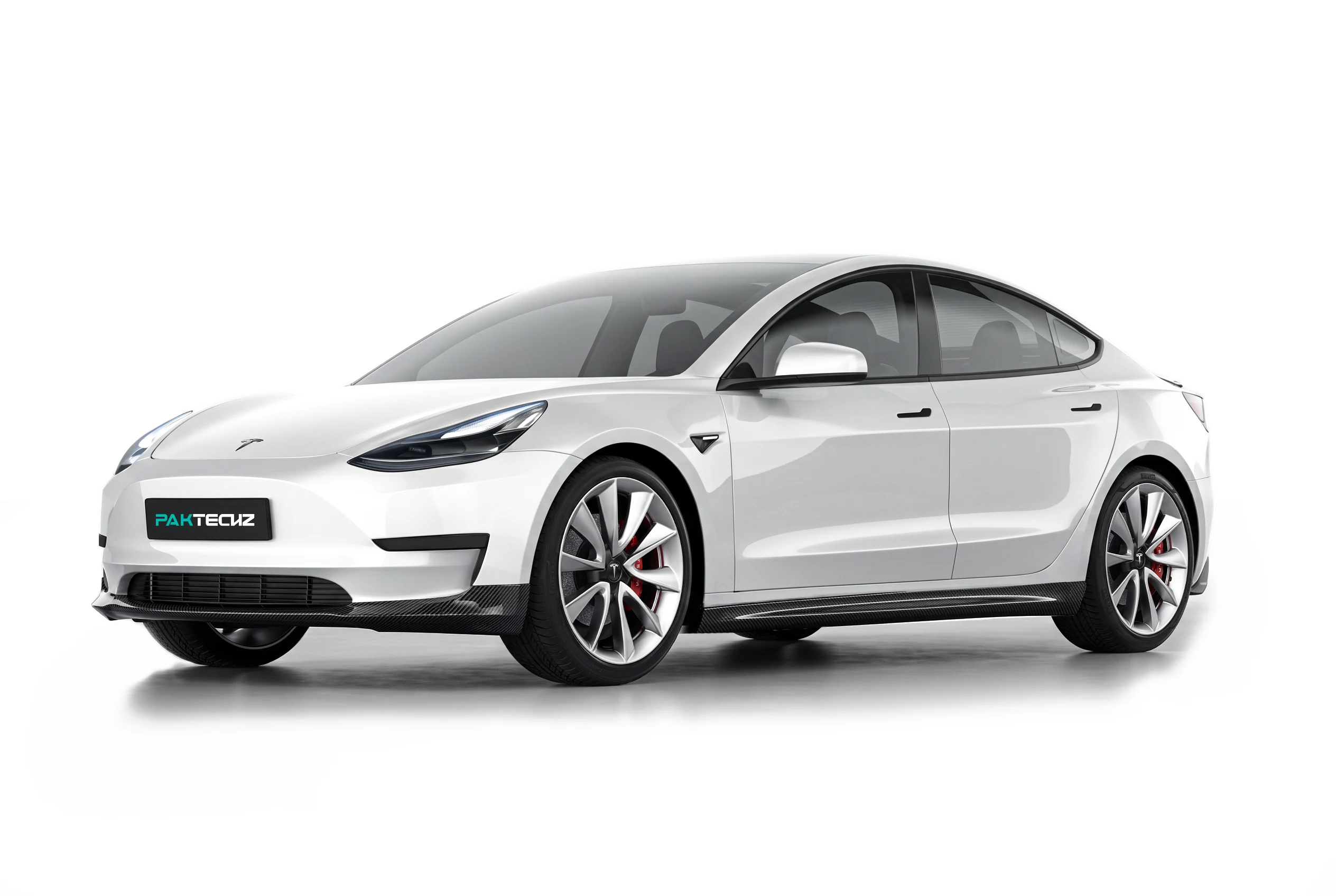 Tesla Model 3 ติดตั้งชุดแต่งคาร์บอนไฟเบอร์รอบคัน PAKTECHZ
