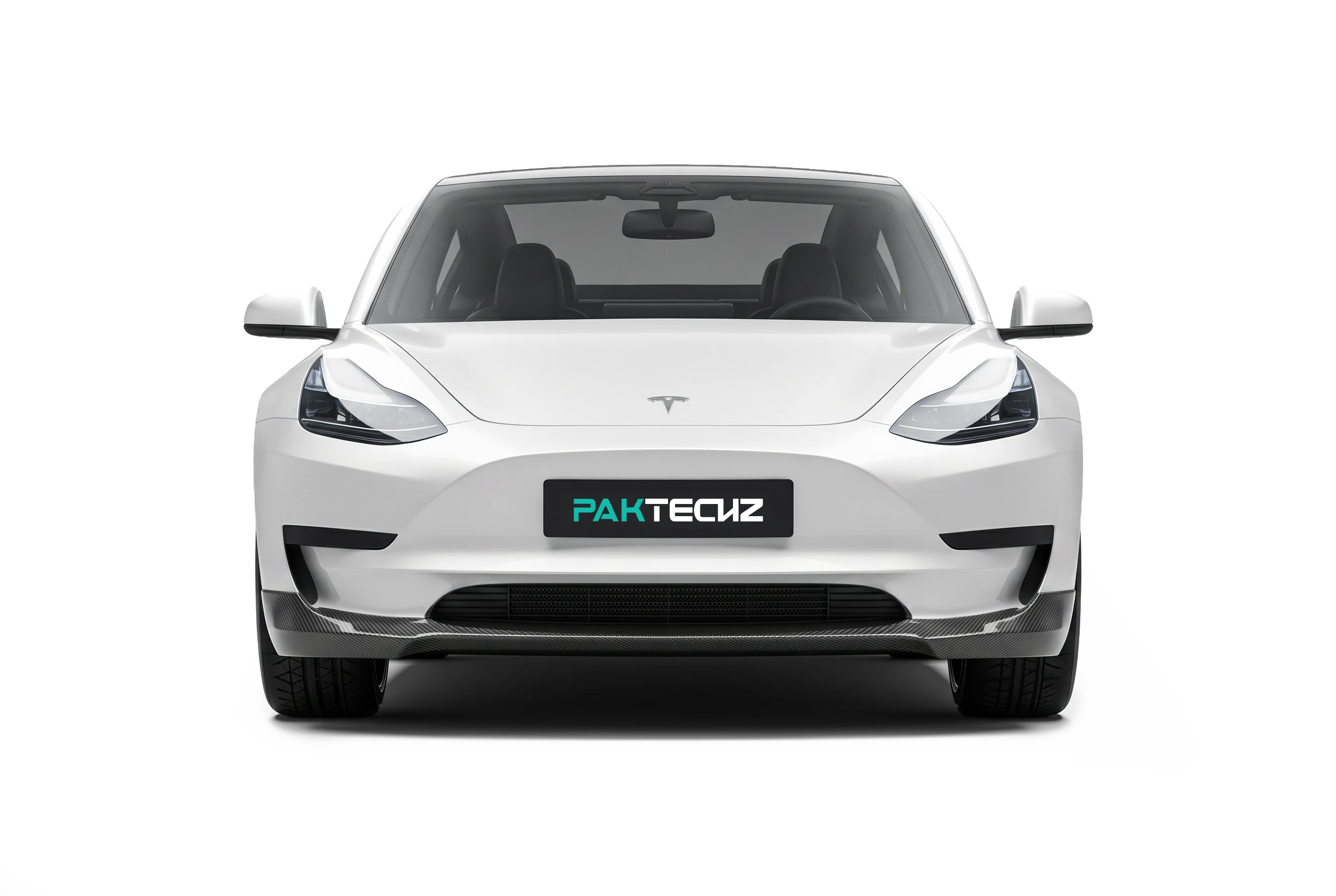 สปลิตเตอร์หน้าคาร์บอนไฟเบอร์ PAKTECHZ สำหรับ Tesla Model 3