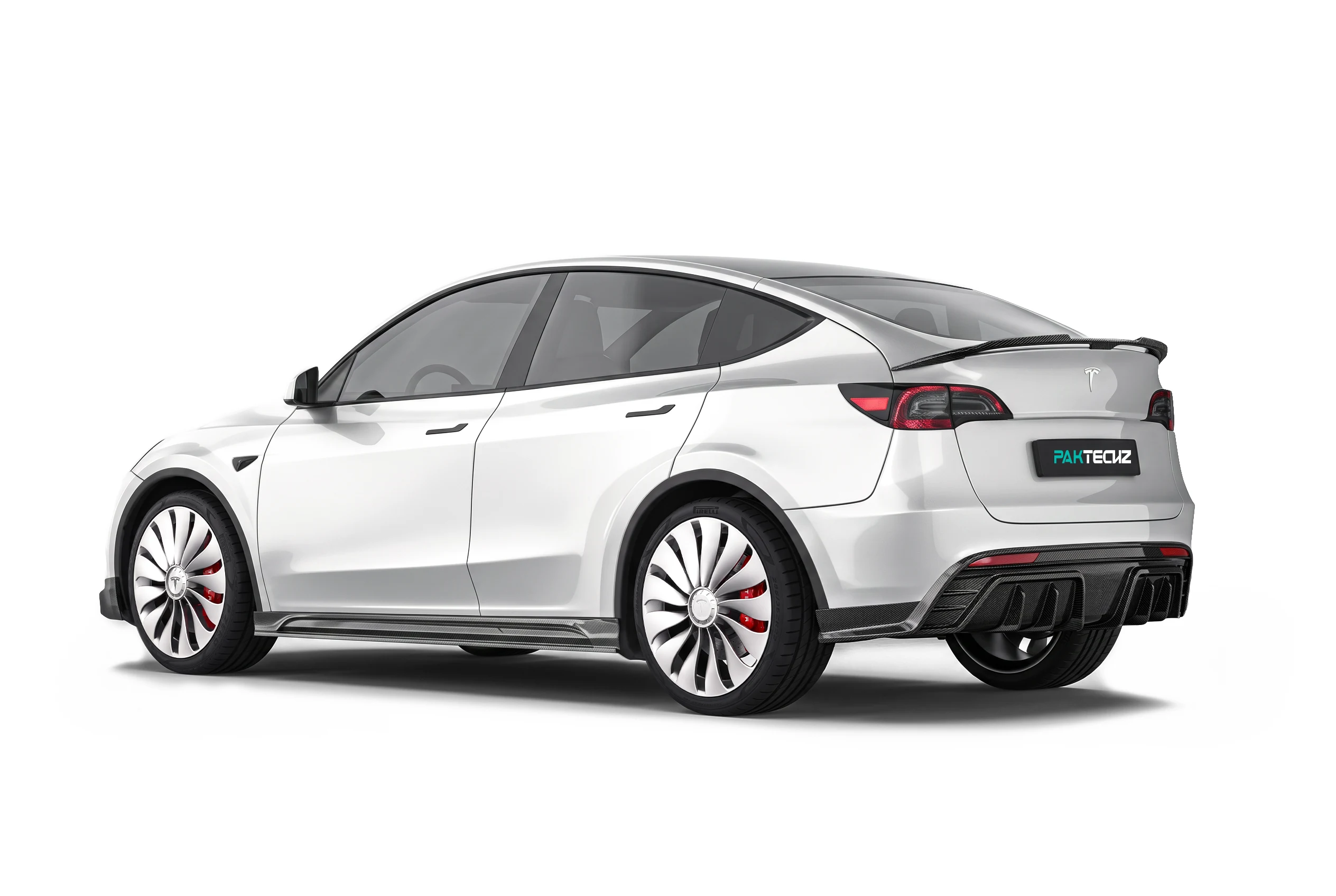 สเกิร์ตข้างและดิฟฟิวเซอร์คาร์บอนไฟเบอร์ PAKTECHZ สำหรับ Tesla Model Y
