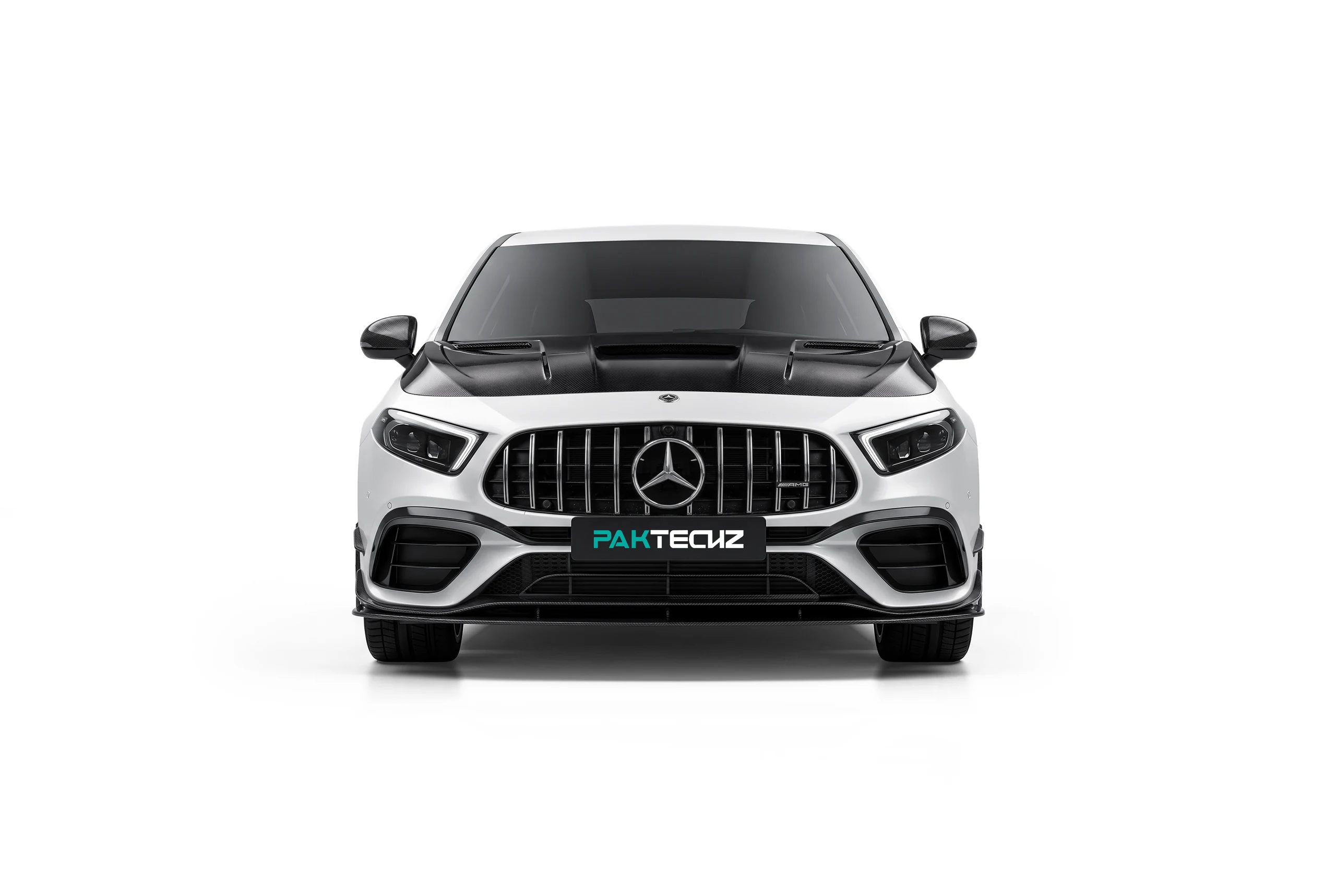 สปลิตหน้าคาร์บอนไฟเบอร์ PAKTECHZ สำหรับ Benz A-Class W177
