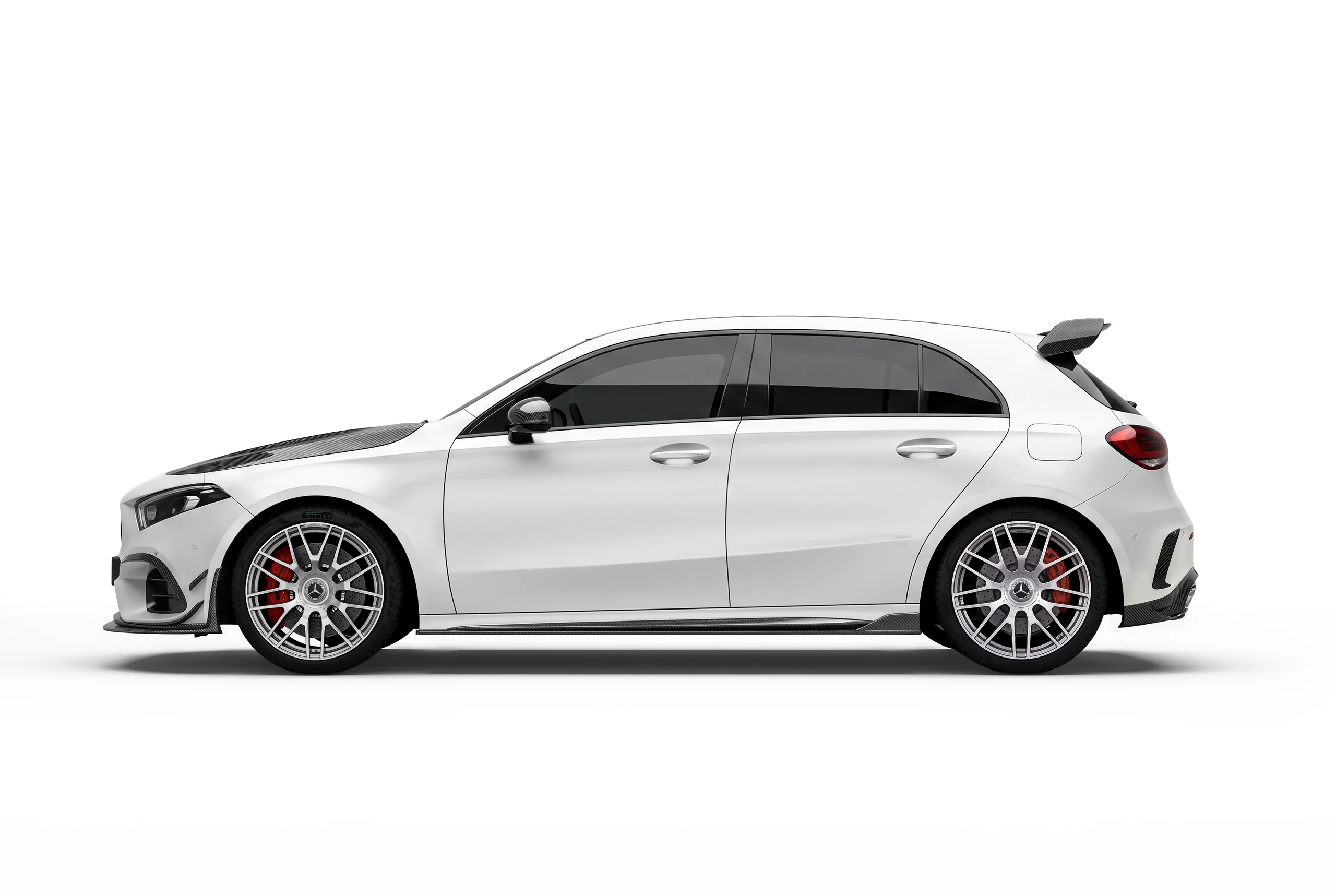 มุมท้าย Mercedes-Benz A-Class W177 พร้อมดิฟฟิวเซอร์คาร์บอนไฟเบอร์ PAKTECHZ