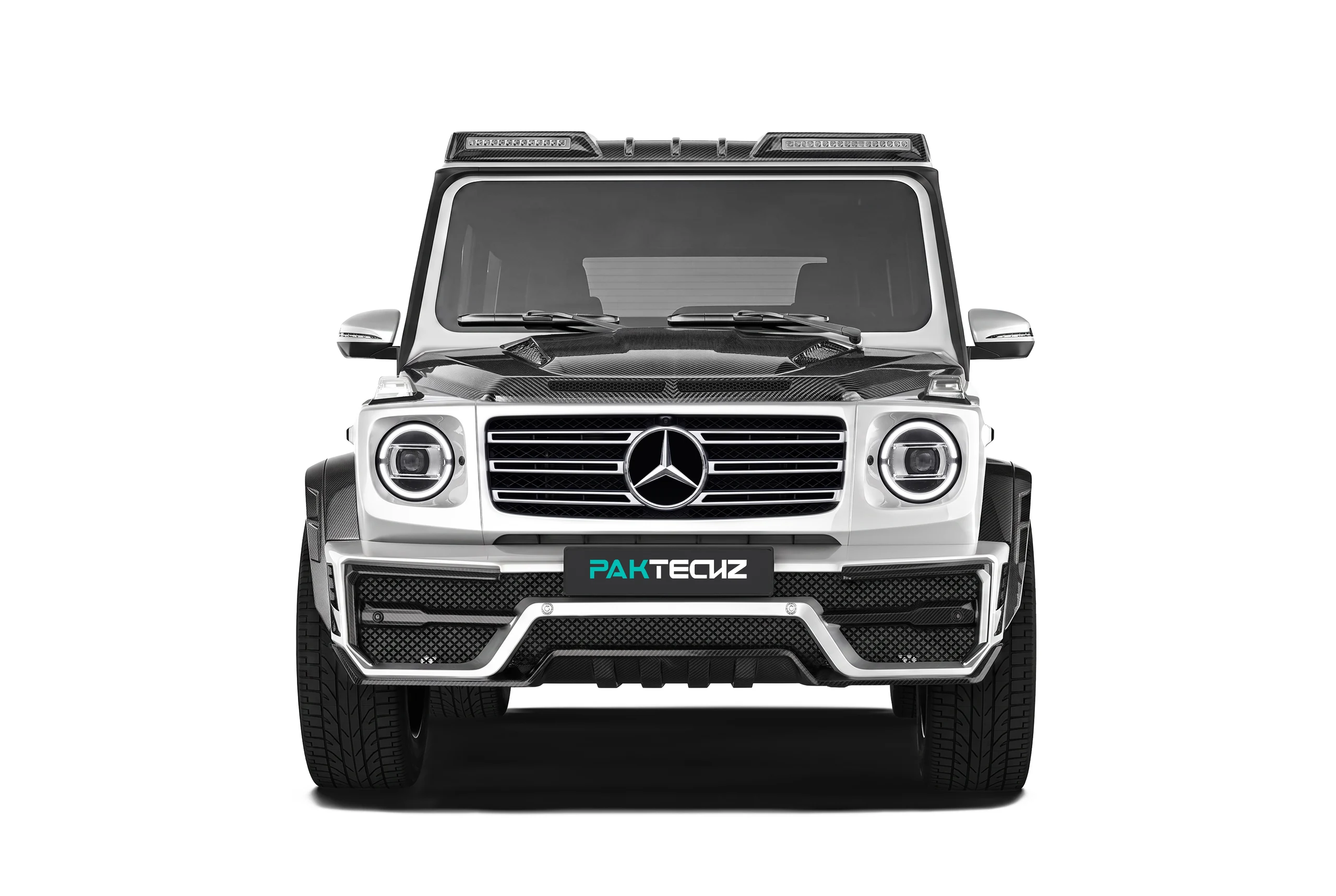 สปลิตหน้าคาร์บอนไฟเบอร์ PAKTECHZ สำหรับ Benz G-Class W464
