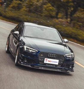 ลิ้นหน้า Carbon Fiber Audi A4 S-Line S4 B9 ทรง TAKD ปี 2017-2019