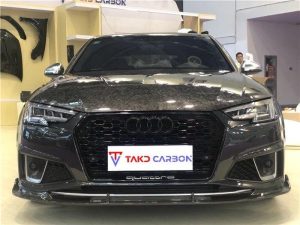 ลิ้นหน้า Carbon Fiber Audi A4 S-Line S4 B9 ทรง TAKD ปี 2017-2019