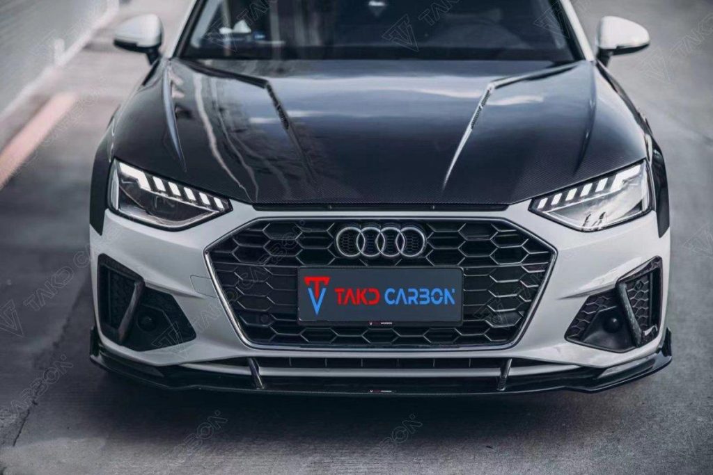 ฝากระโปรงหน้า Carbon Fiber Audi A4 S4 B9 B9.5 ทรง TAKD V2 ปี 2017-ON