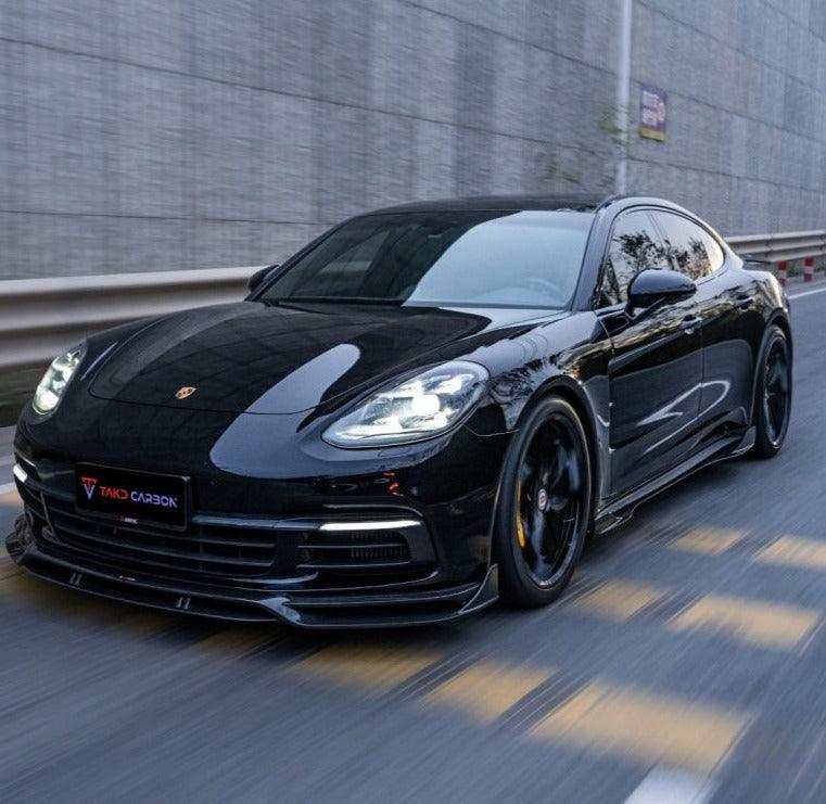 สเกิร์ตข้าง Carbon Fiber Porsche Panamera RWD/Base/4/4S/GTS/Turbo/Turbo S 971.1 971.2 ทรง TAKD
