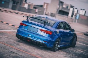 สปอยเลอร์ Carbon Fiber Audi RS3 S3 A3 ทรง TAKD ปี 2018-2020