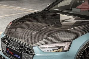 ฝากระโปรงหน้า Carbon Fiber Audi RS5 S5 A5 B9 B9.5 Fiber ทรง TAKD ปี 2017-2025