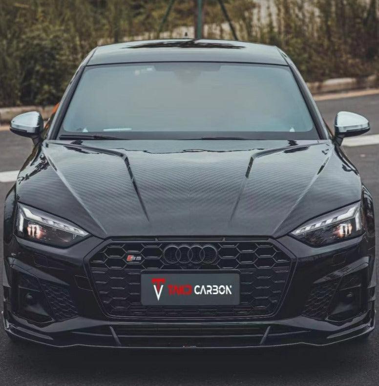 ฝากระโปรงหน้า Carbon Fiber Audi RS5 S5 A5 B9 B9.5 Fiber ทรง TAKD ปี 2017-2025