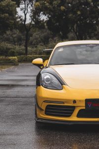 กันชน Carbon Fiber Porsche 718 Boxster / Cayman ทรง TAKD (Front Bumper Canards)