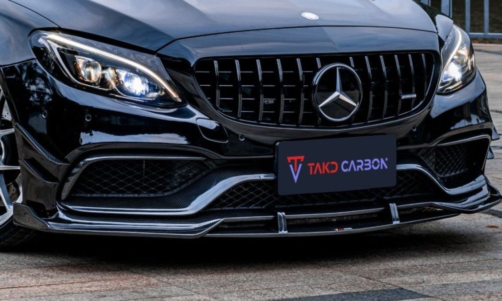 กระจังหน้า Carbon Fiber Mercedes Benz W205 C63 C63S Coupe 2 Door Sedan 4 Door ทรง TAKD Dry Carbon ปี 2015-ON