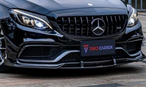 กระจังหน้า Carbon Fiber Mercedes Benz W205 C63 C63S Coupe 2 Door Sedan 4 Door ทรง TAKD Dry Carbon ปี 2015-ON