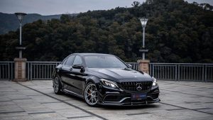 กระจังหน้า Carbon Fiber Mercedes Benz W205 C63 C63S Coupe 2 Door Sedan 4 Door ทรง TAKD Dry Carbon ปี 2015-ON