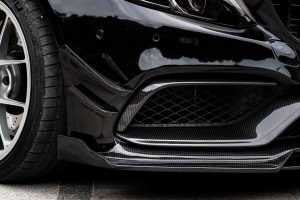กระจังหน้า Carbon Fiber Mercedes Benz W205 C63 C63S Coupe 2 Door Sedan 4 Door ทรง TAKD Dry Carbon ปี 2015-ON