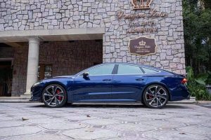 ลิ้นหน้า Carbon Fiber Audi A7 S-Line S7 C8 ทรง TAKD ปี 2019-ON