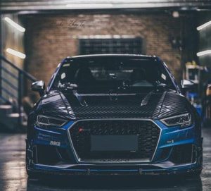 ลิ้นหน้า Carbon Fiber Audi RS3 ทรง TAKD ปี 2018-2020